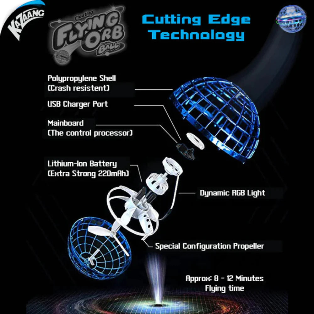 Kazaang Flying Orb Ball - Blue (1 pack)