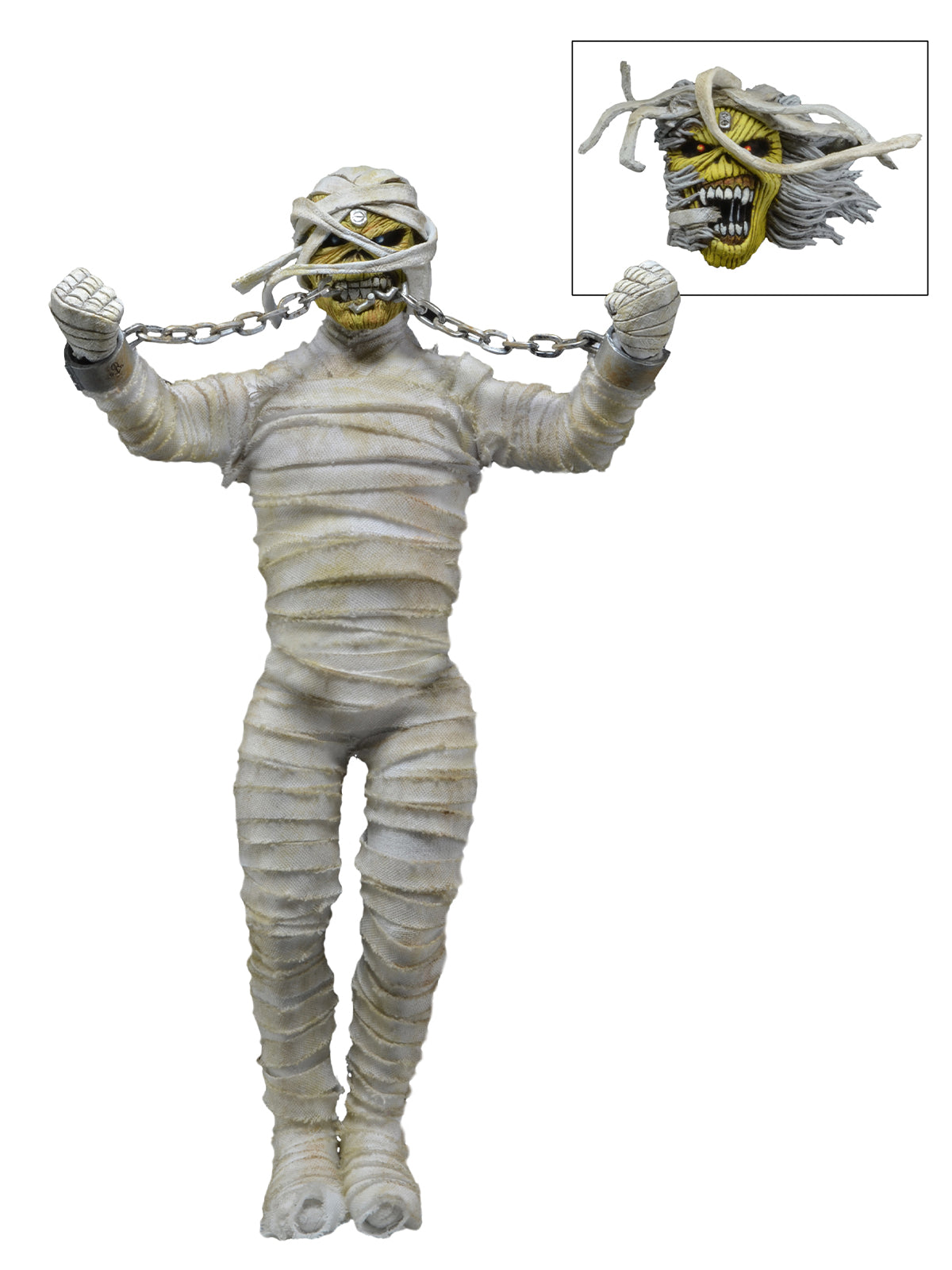 Iron Maiden Eddie Mummy 8" Action Figure Powerslave Anniversary Collectible