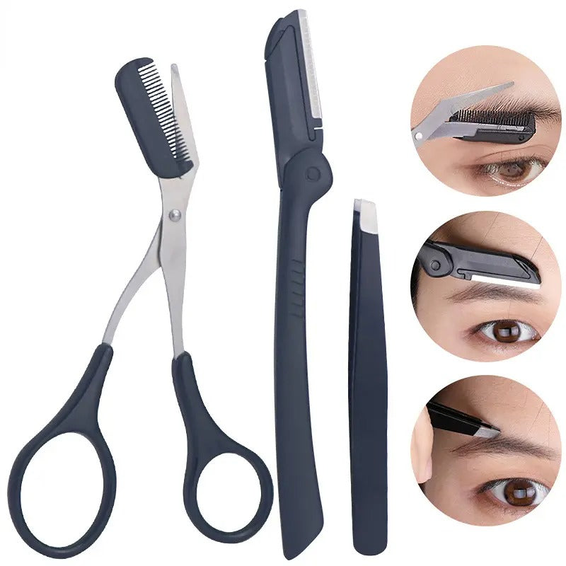 Hansona 3Pcs Elevate Eyebrow Trimming Set
