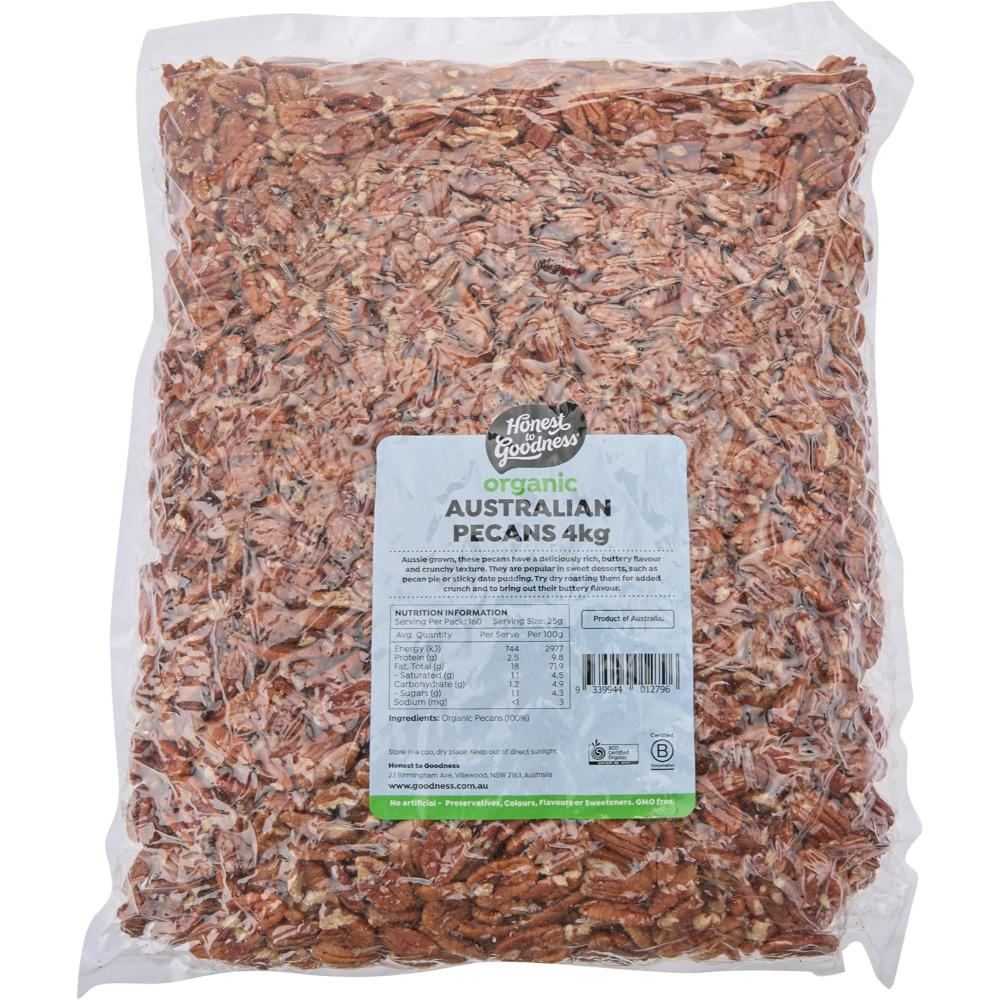 Honest to Goodness Organic Australian Pecans 4KG