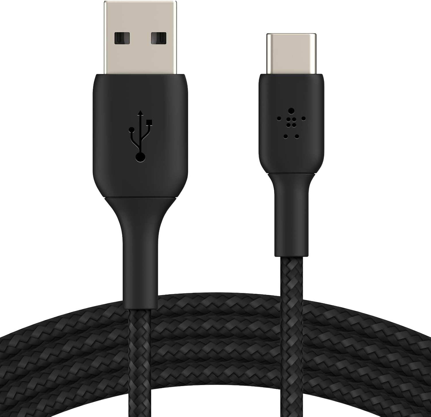 Belkin BoostCharge 2M Braided USB-C to USB-A Cable - Black