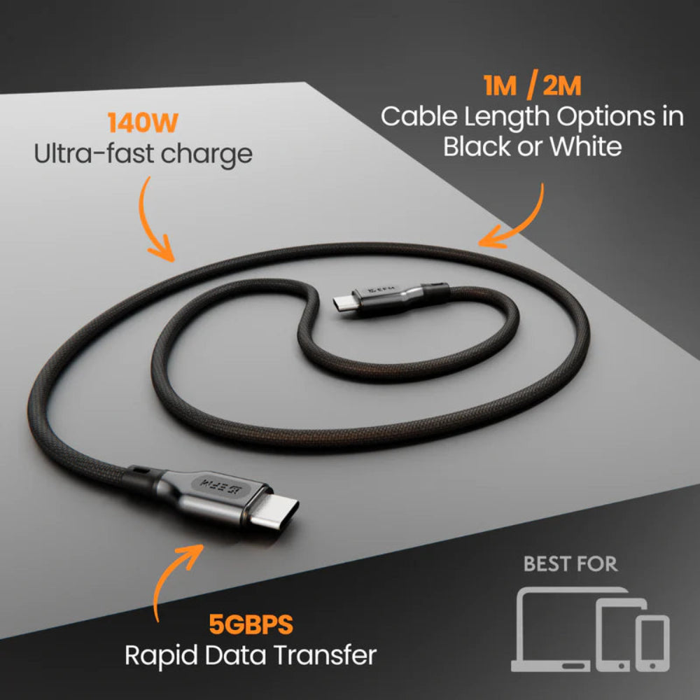 EFM USB-C to USB-C Pro Power and Data CableWith Aramid Fibre Reinforcement 1M