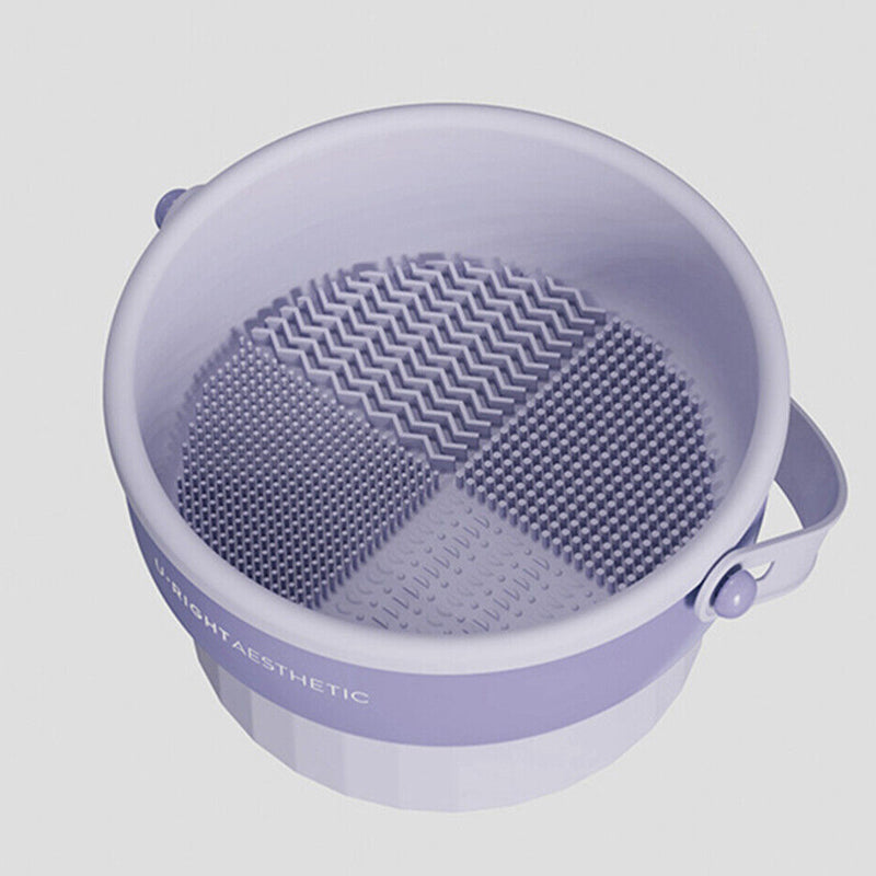 2 in 1 Makeup Brush Silicone Cleaning and Drying Scrubbing Bowl