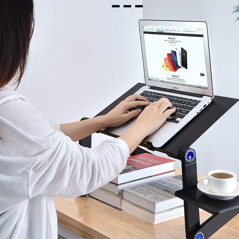 Universal Table Laptop Cooling Stand with Foldable Mouse Pad Holder