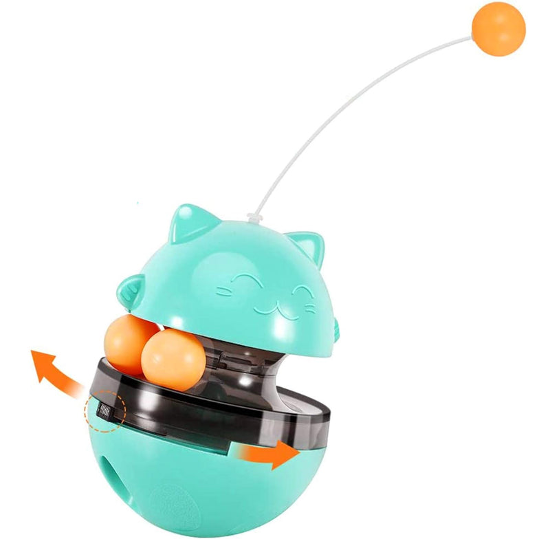 Interactive Cat Tumbler Treat and Food Dispenser Slow Feeder with Ball