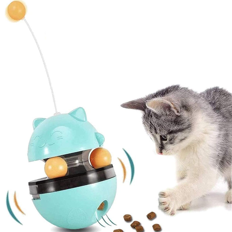 Interactive Cat Tumbler Treat and Food Dispenser Slow Feeder with Ball