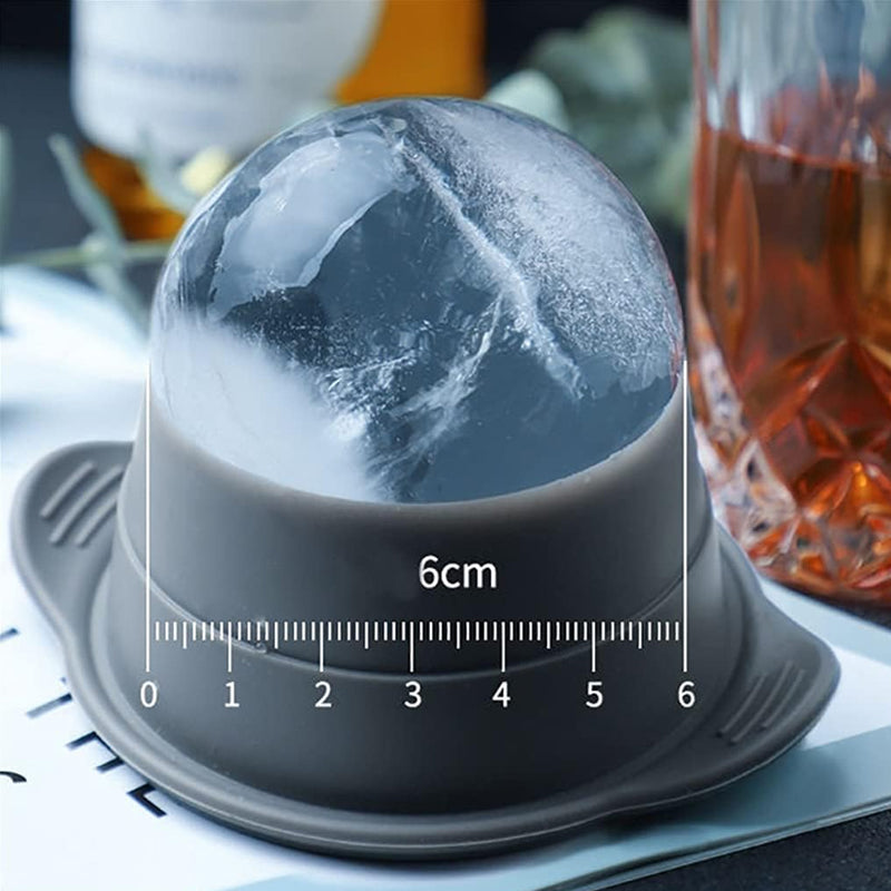 Pack of 2 Sphere Shape Ice Molds Quick Release Ice Ball Maker for Cocktail