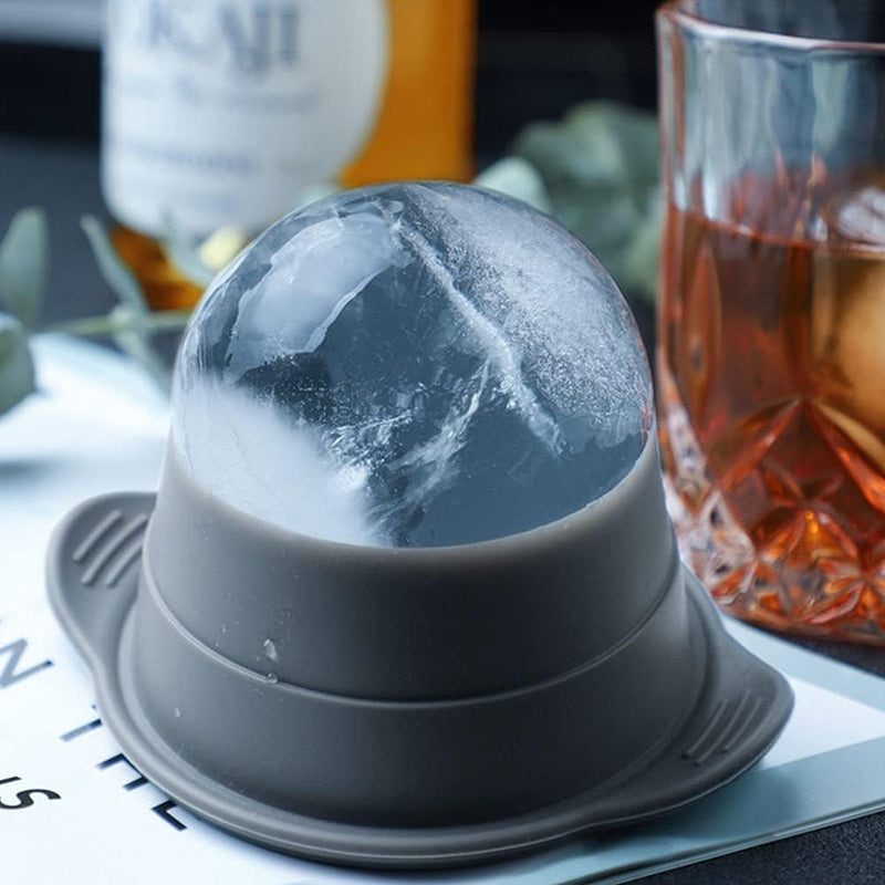 Pack of 2 Sphere Shape Ice Molds Quick Release Ice Ball Maker for Cocktail