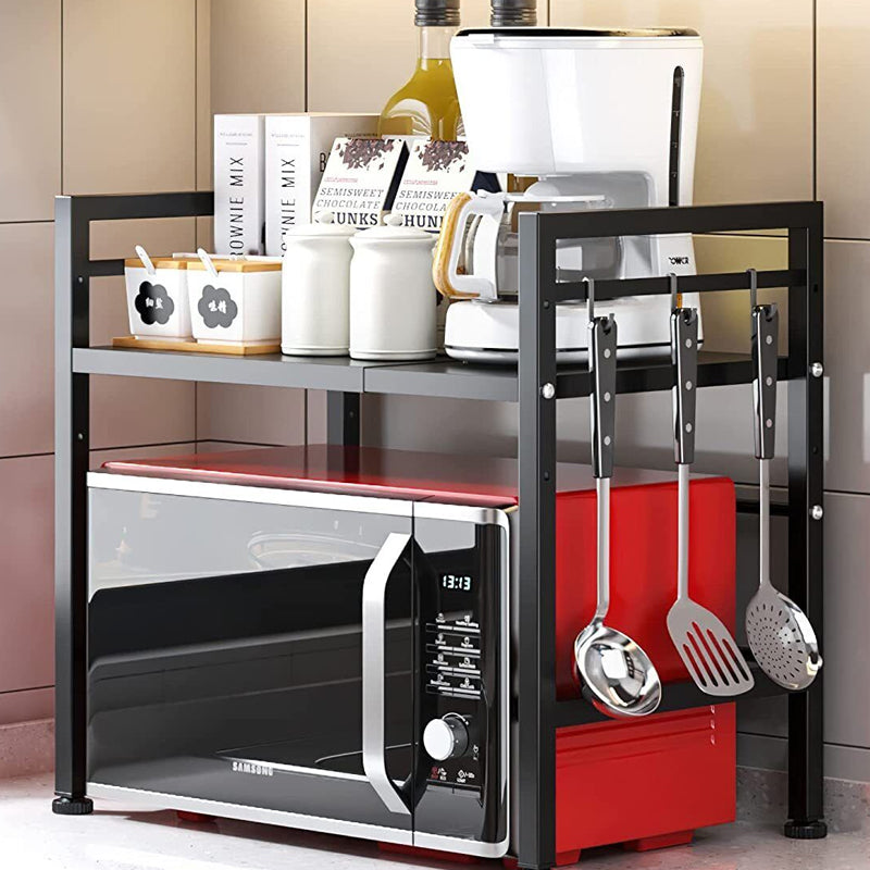Adjustable Metal Oven Microwave Shelf Kitchen Organiser Storage Rack Holder Set