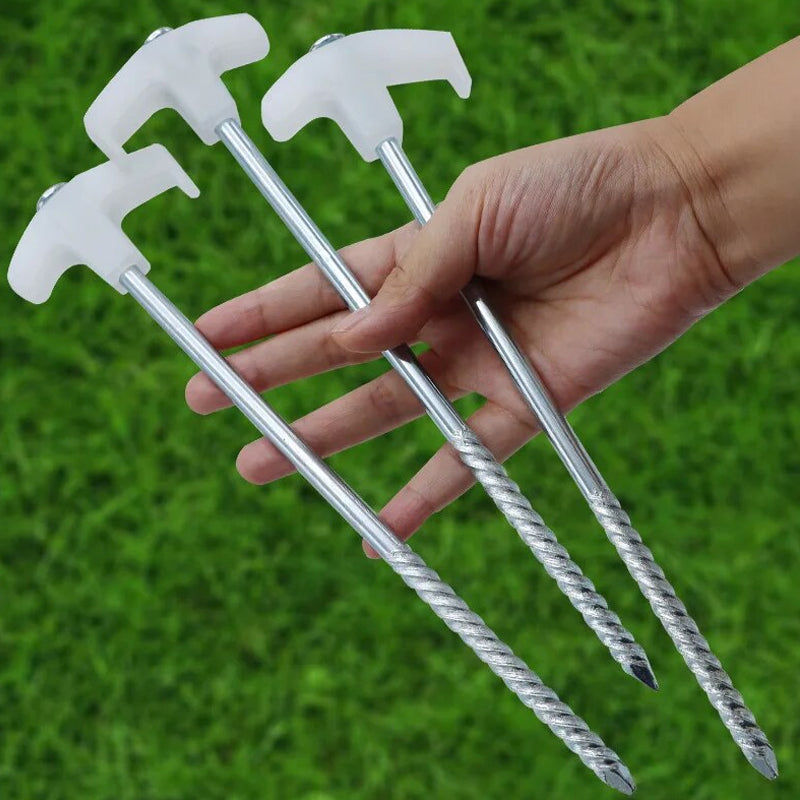 15 Pcs Pegs Screw-in Tent Camping Stakes Outdoor Camping Essentials