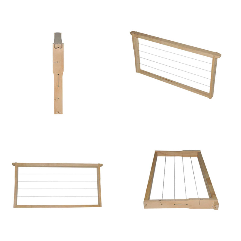 10 Pcs Unwaxed Assembled Wired Wooden Frames Beekeeping Supplies