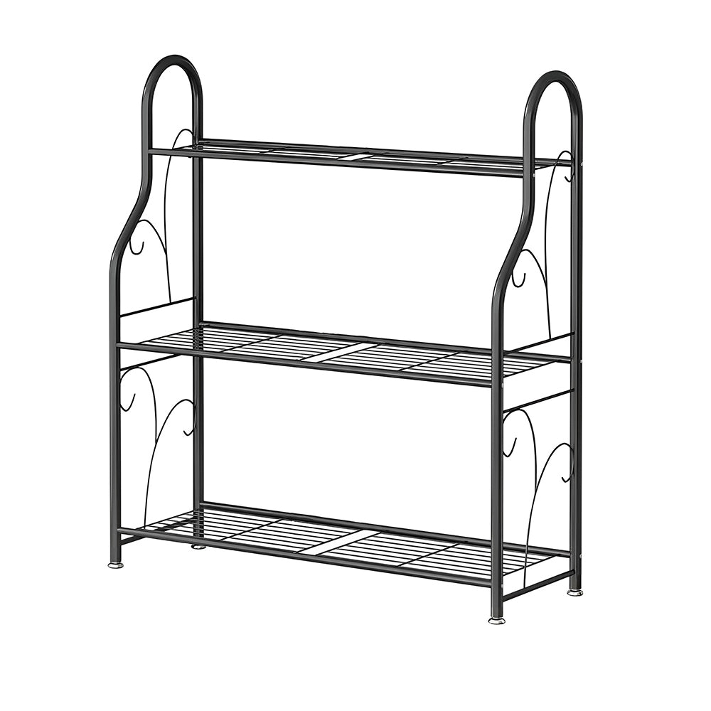 GREENHAVEN 3 Tier Metal Plant Stand - Sturdy Display Rack for Indoor and Outdoor Use