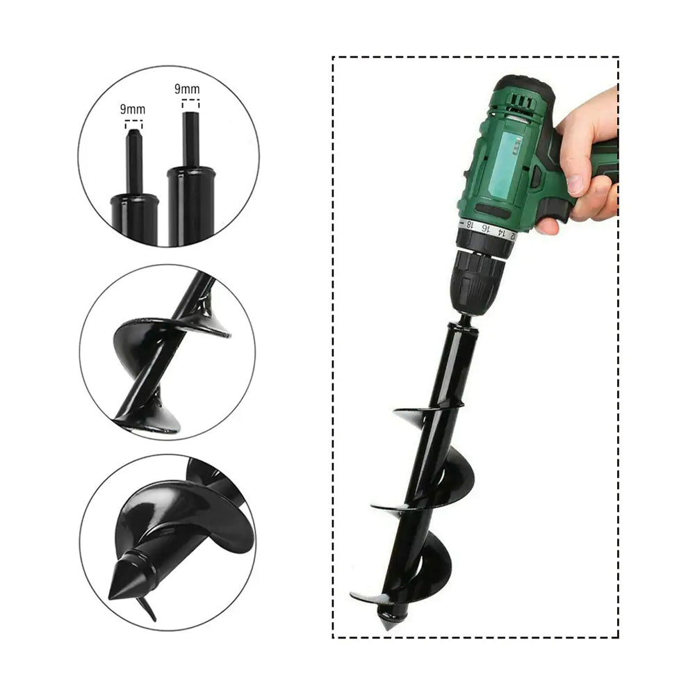 Planter Garden Auger Spiral Drill Planting Hole Soil Digger