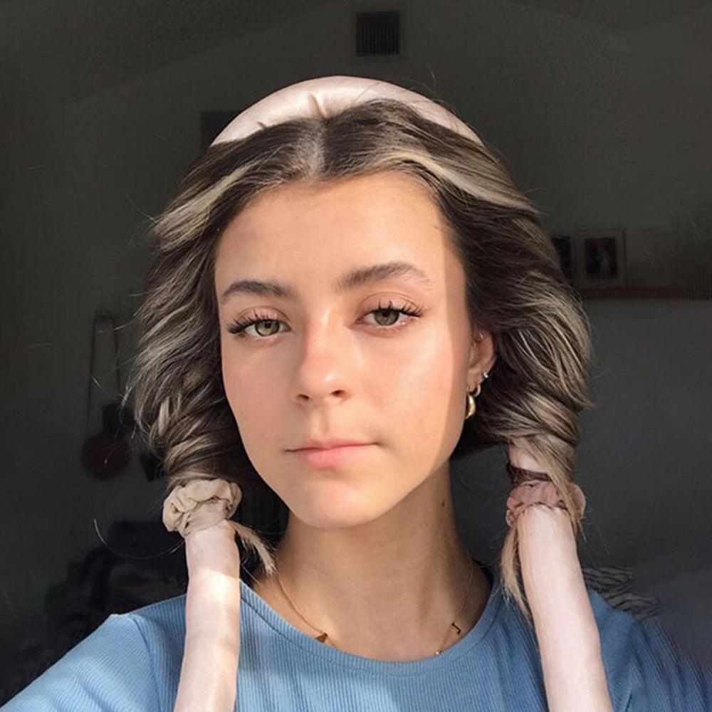 Heatless Lazy Curling Rod Silk Headband Manual Hair Rollers