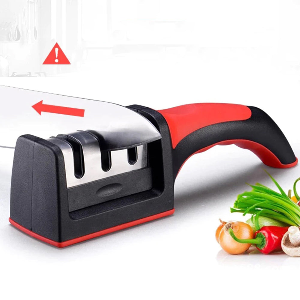 3 Levels Multipurpose Manual Kitchen Knife Sharpening Tool