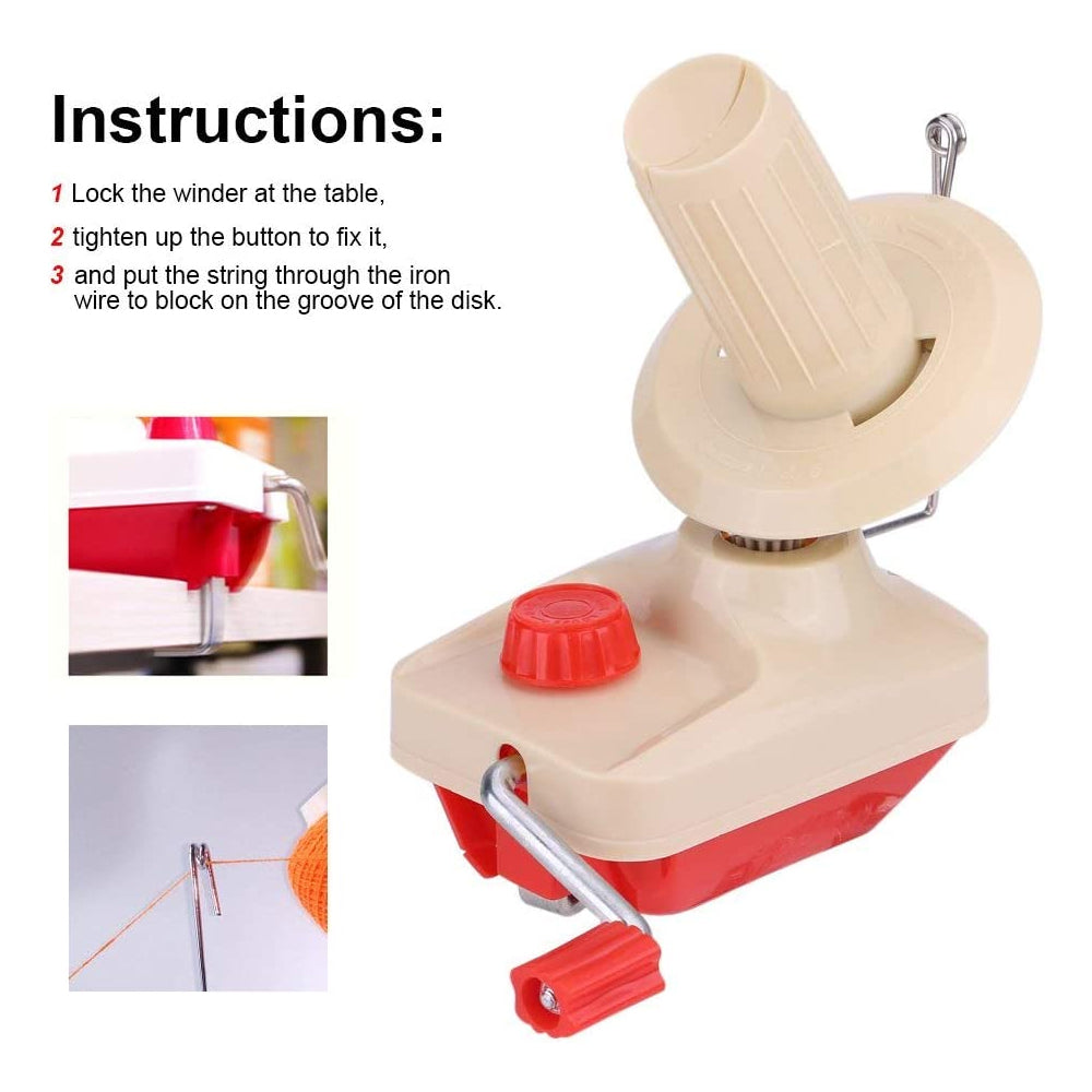 Manually Operated Yarn Winding Machine with Plastic Rod