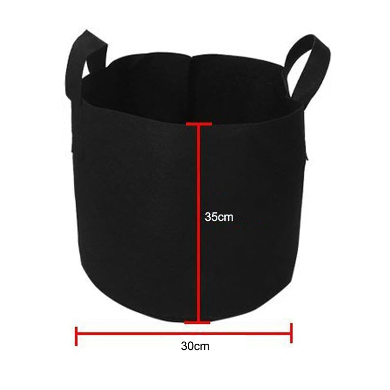 Pack of 10 Fabric Breathable Grow Pots Planter Bags with Handle