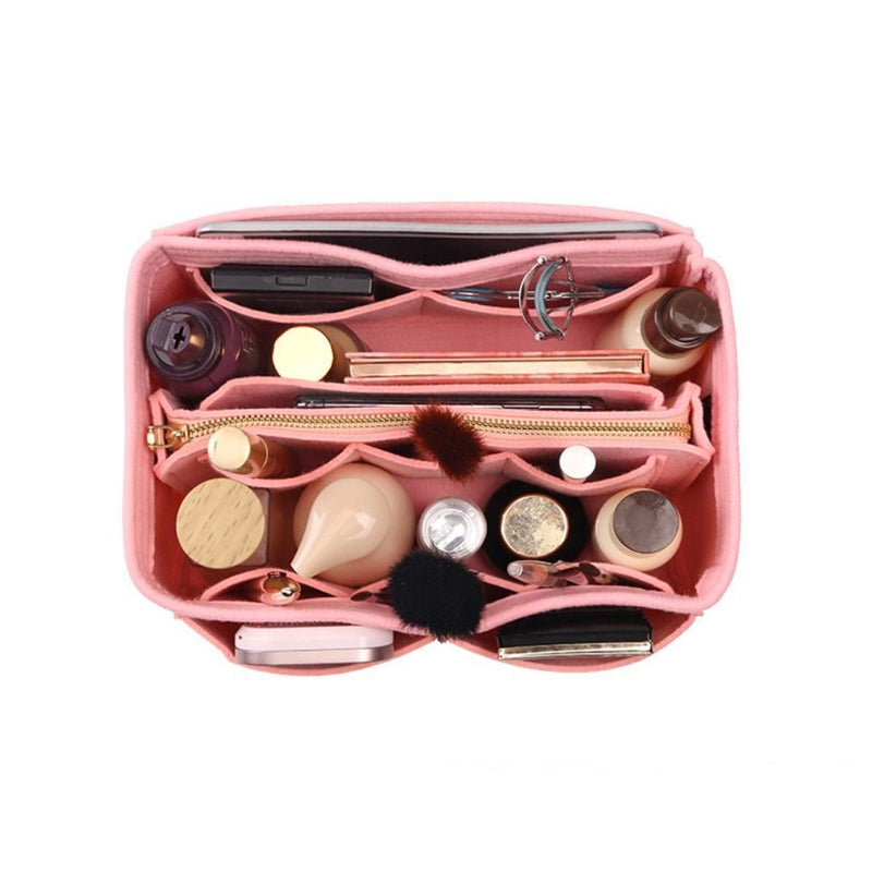 Felt Type Handbag Organizer and Travel Essential Insert Pouch