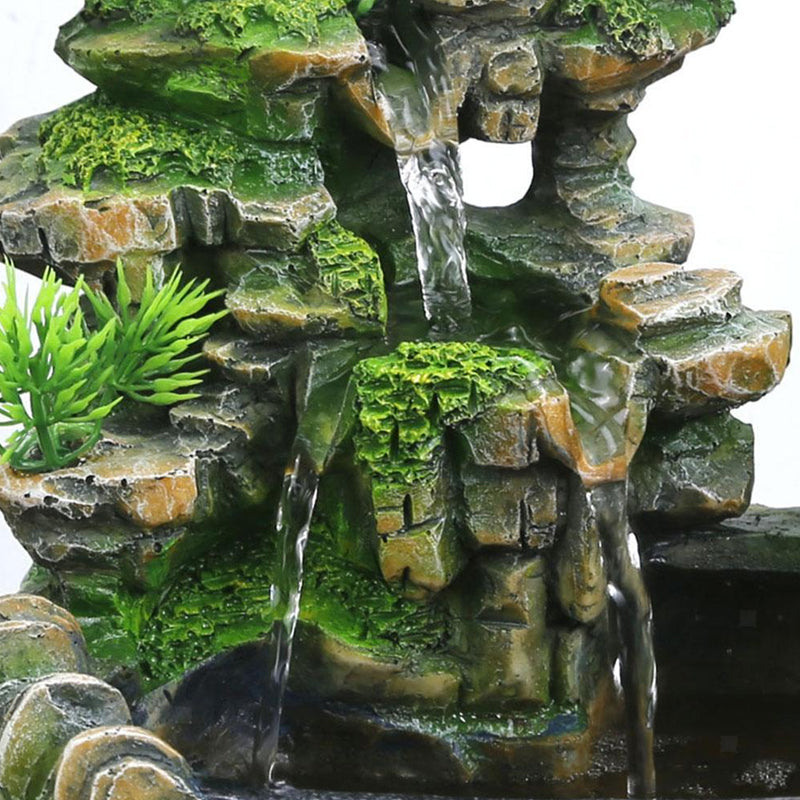 Color Changing Indoor Fountain Rock Garden Aquarium Bonsai Ornament