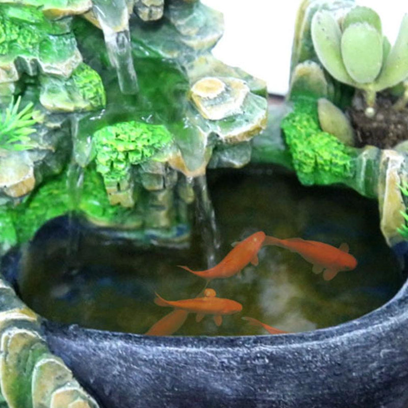 Color Changing Indoor Fountain Rock Garden Aquarium Bonsai Ornament