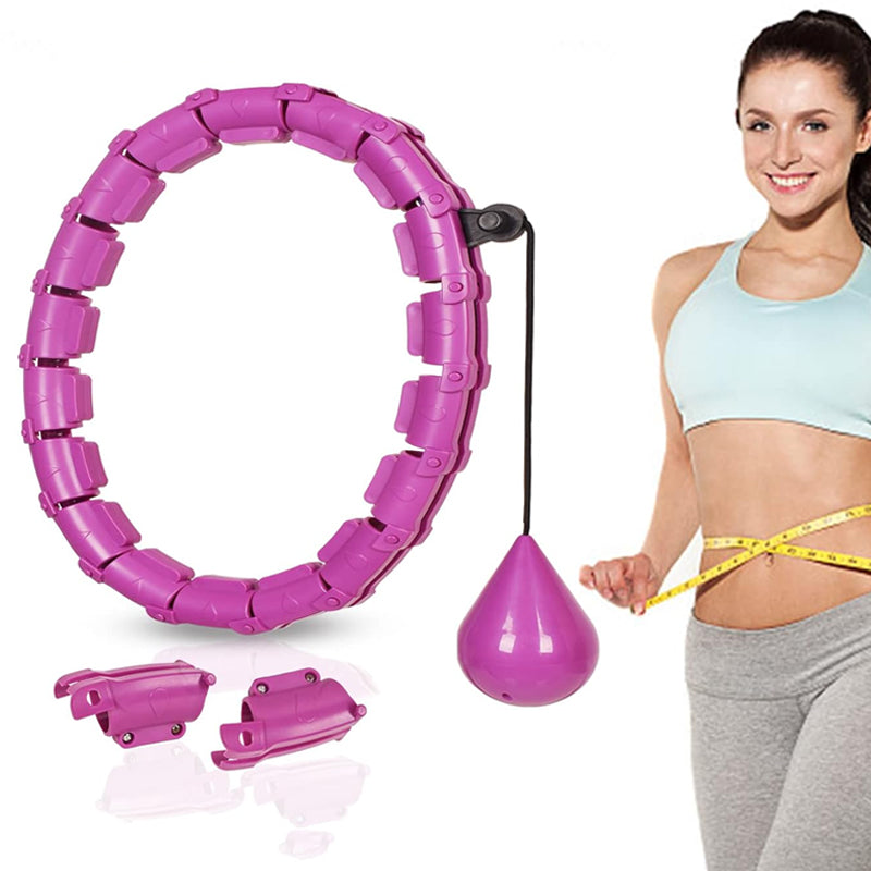 24 Section Adjustable Abdominal Weighted Hula Hoop - Available in 2 Colors