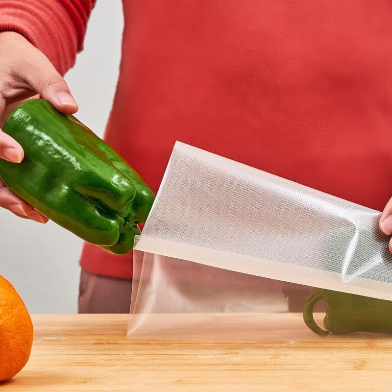 100pcs Clear Food Grade Pre-Cut Food Saver Vacuum Sealer Bags