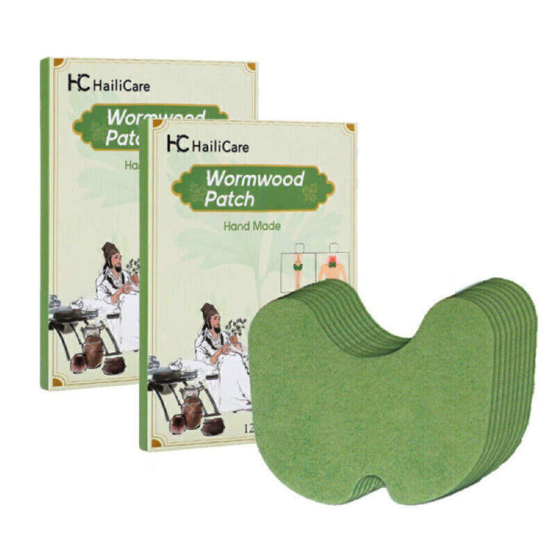 12/24 Count Warming Wormwood Herbal Plaster Heat Patches for Knees, Back, Neck, Shoulder
