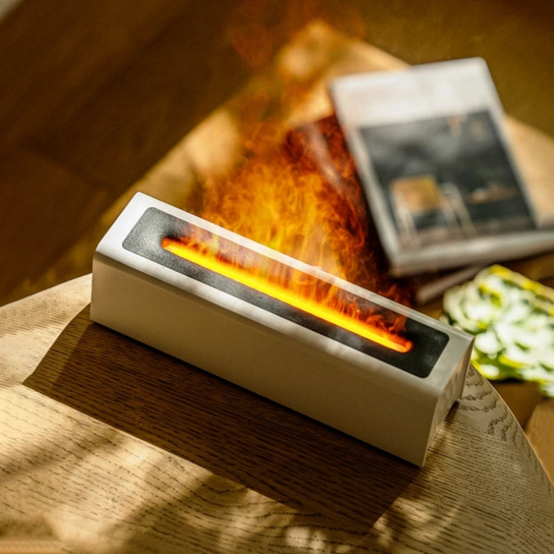 Colorful Simulation Flame Humidification Diffuser - USB Plug