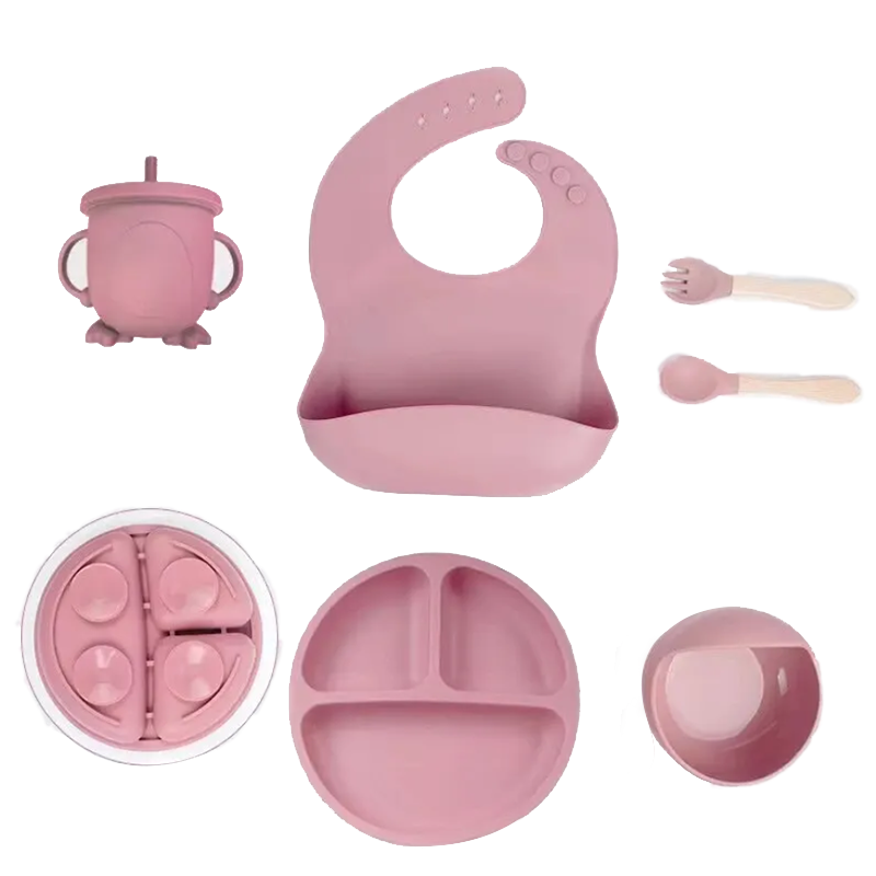 6-Piece Silicone Children's Meal Training Set Cutlery