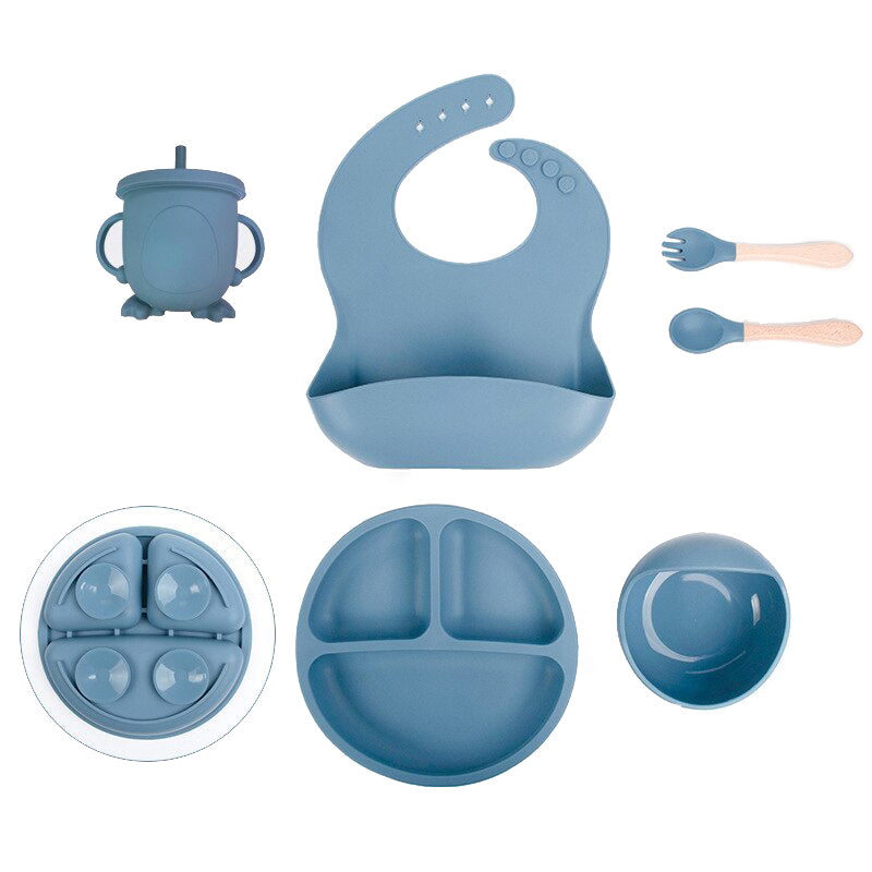 6-Piece Silicone Children's Meal Training Set Cutlery