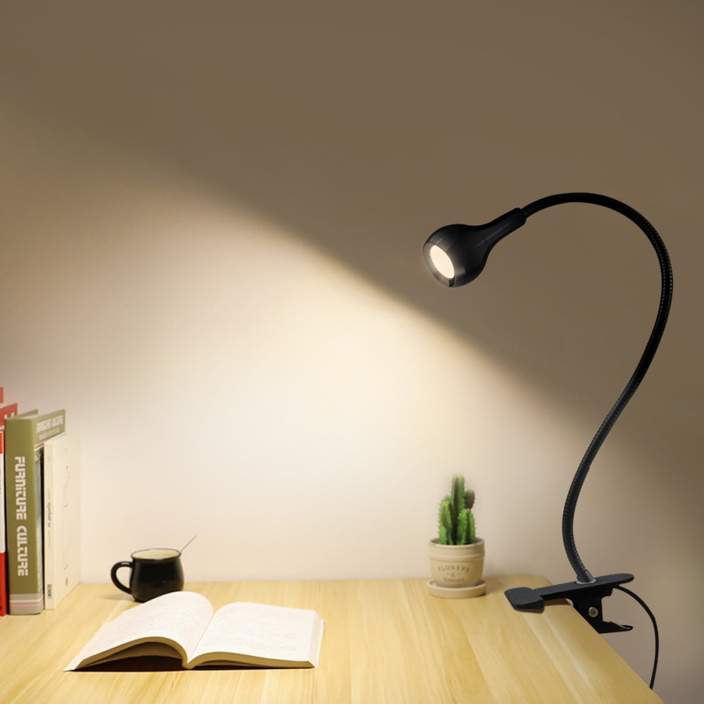 Flexible USB Power Reading Book Light With Holder Clip