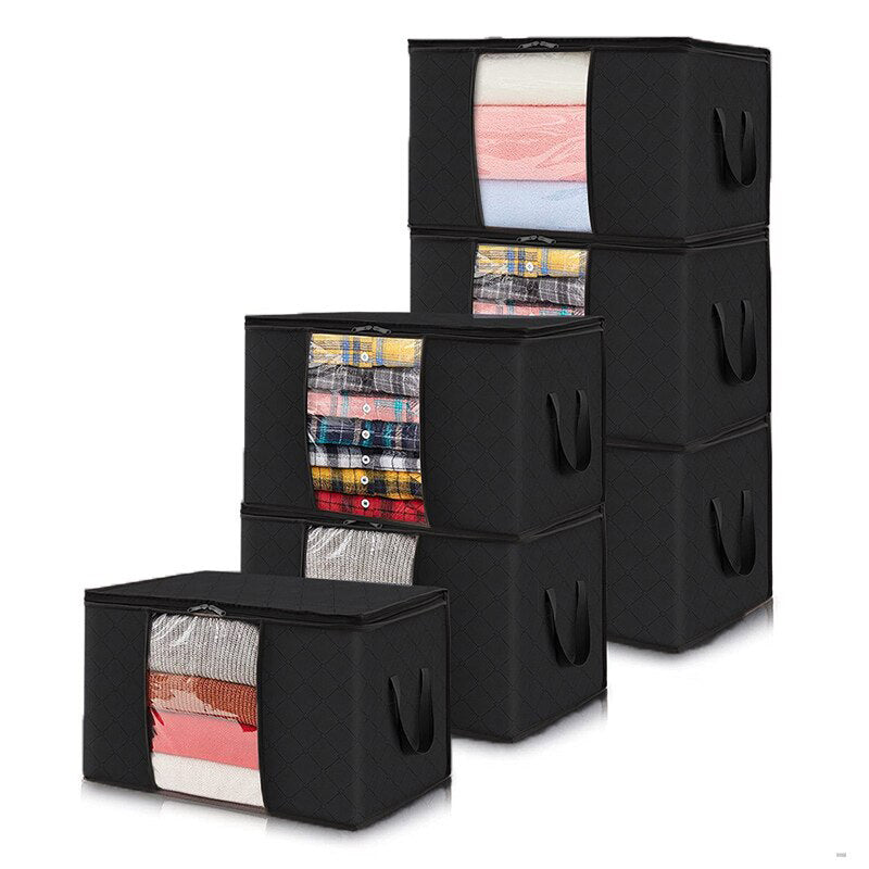 6-Piece Foldable Fabric Clothes Storage Container Bags