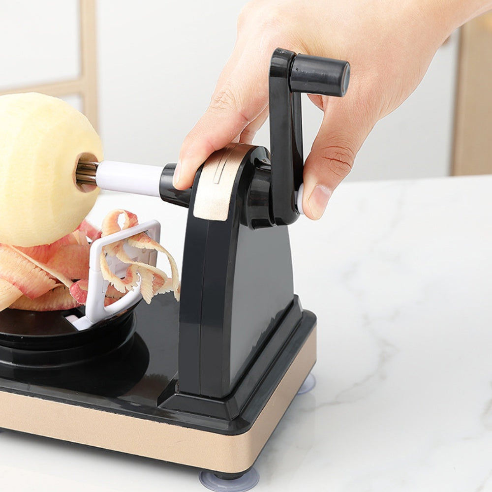 Multi-Function Hand-Cranked Fruit Peeler and Slicer