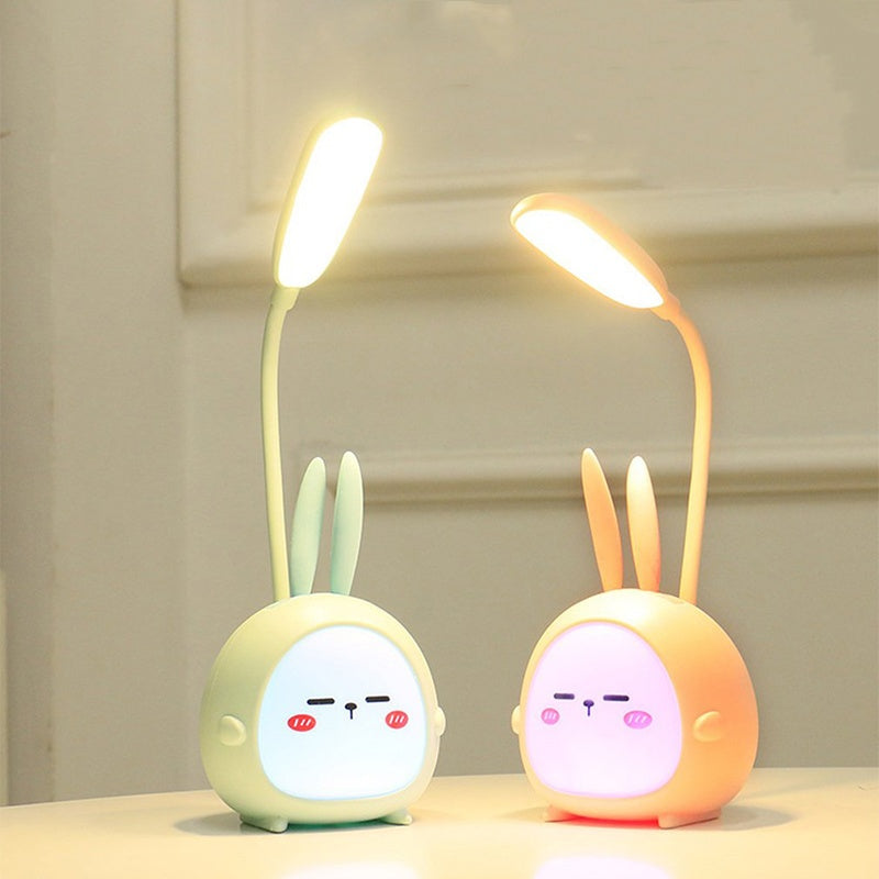 Eye Protective Cartoon LED Desk Night Lamp - USB Rechargeable