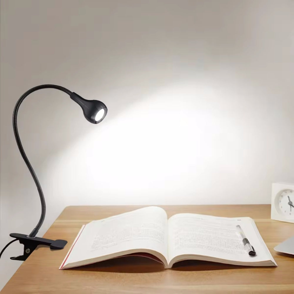 Flexible USB Power Reading Book Light With Holder Clip