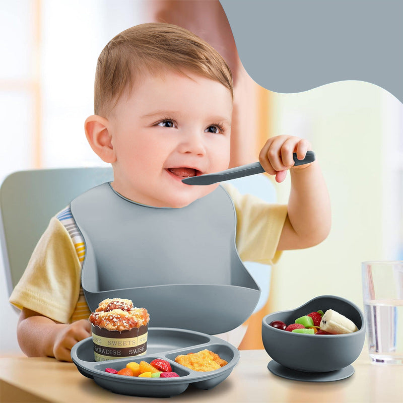 6-Piece Silicone Children's Meal Training Set Cutlery