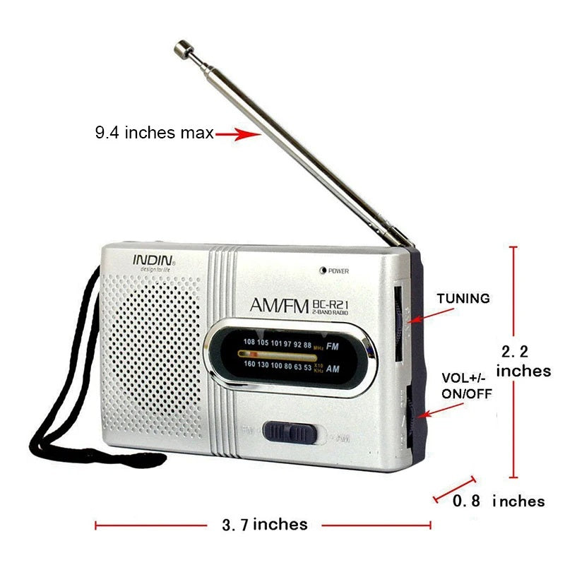 Mini Radio AM FM Battery Operated Home Soundbox