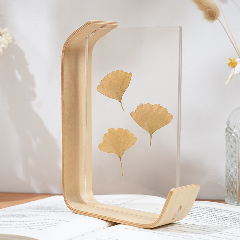 Acrylic Wooden Photo Frame Herbarium Display Calendar DIY Frame