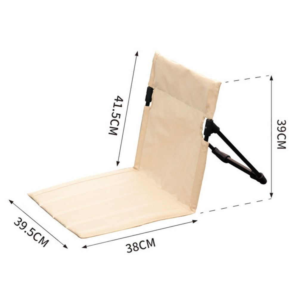 Foldable Camping Chair Outdoor Garden Park Single Lazy Chair Backrest Cushion