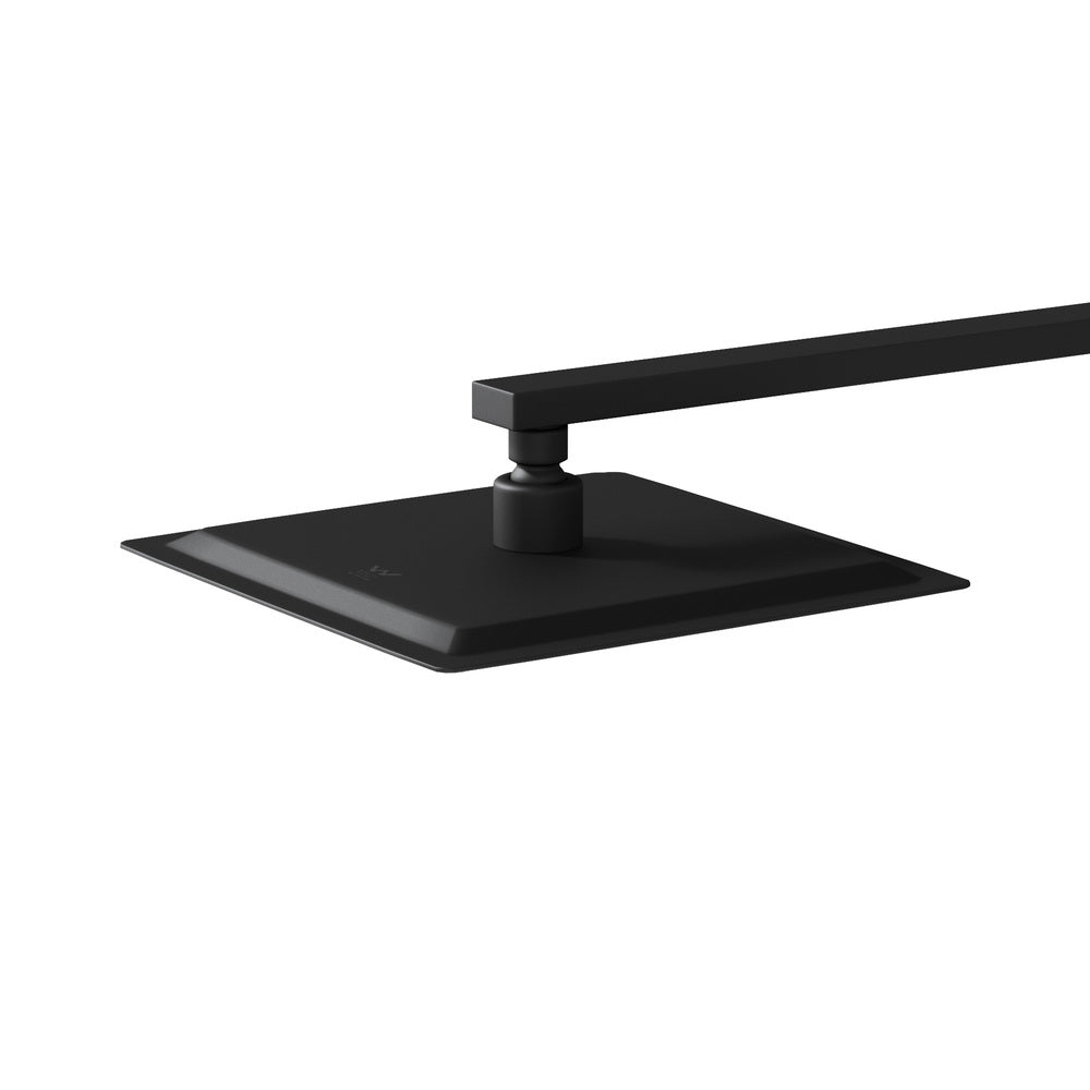 10 Inch Square Rain Shower Head Set with 3 Modes Black