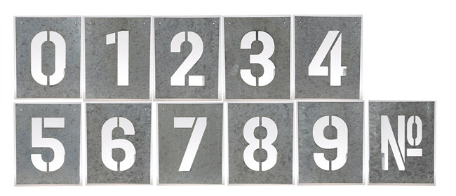 Number Wall Art Set of 11 Iron Pieces Decorative Graphic Home Decor