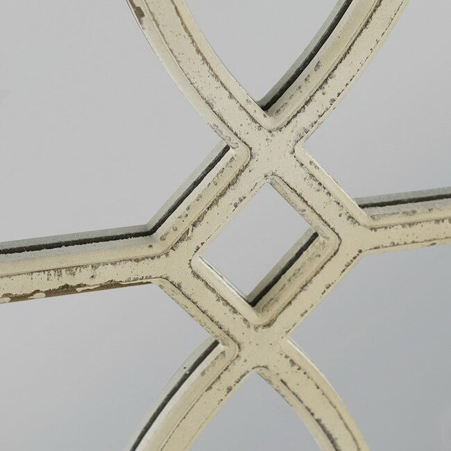 Shabby Chic Carved Wall Mirrors Set of 2 Antique White Frames 60cm