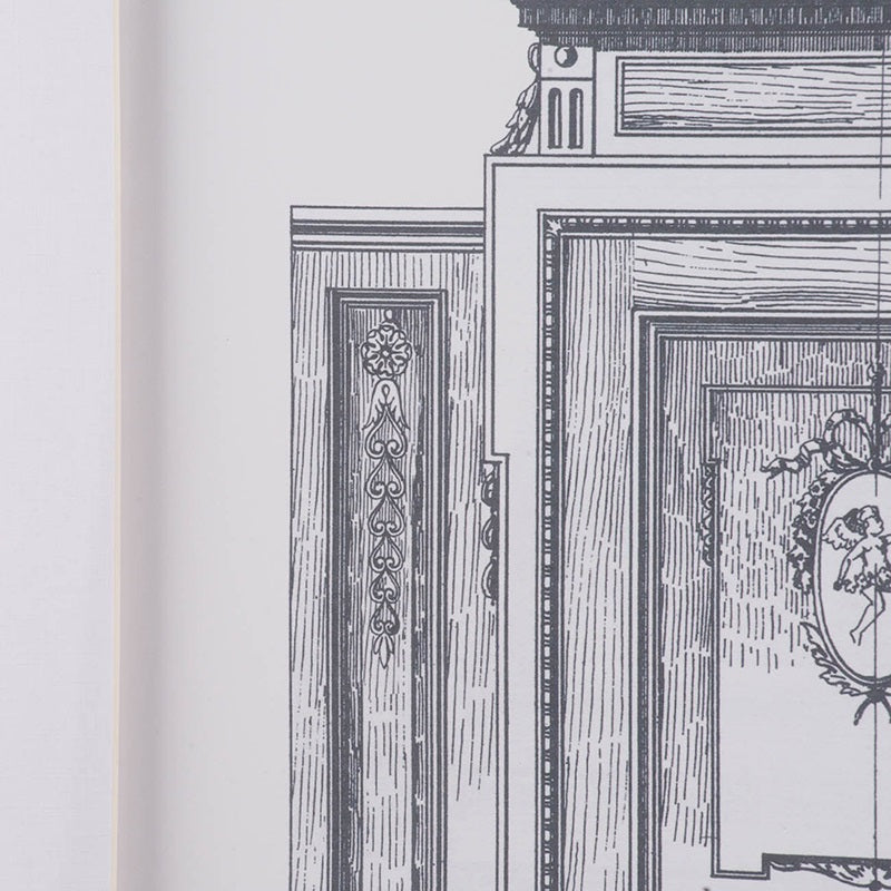 Ornate Doors Wall Art Set of 2 Pencil Prints Classic Architectural Decor