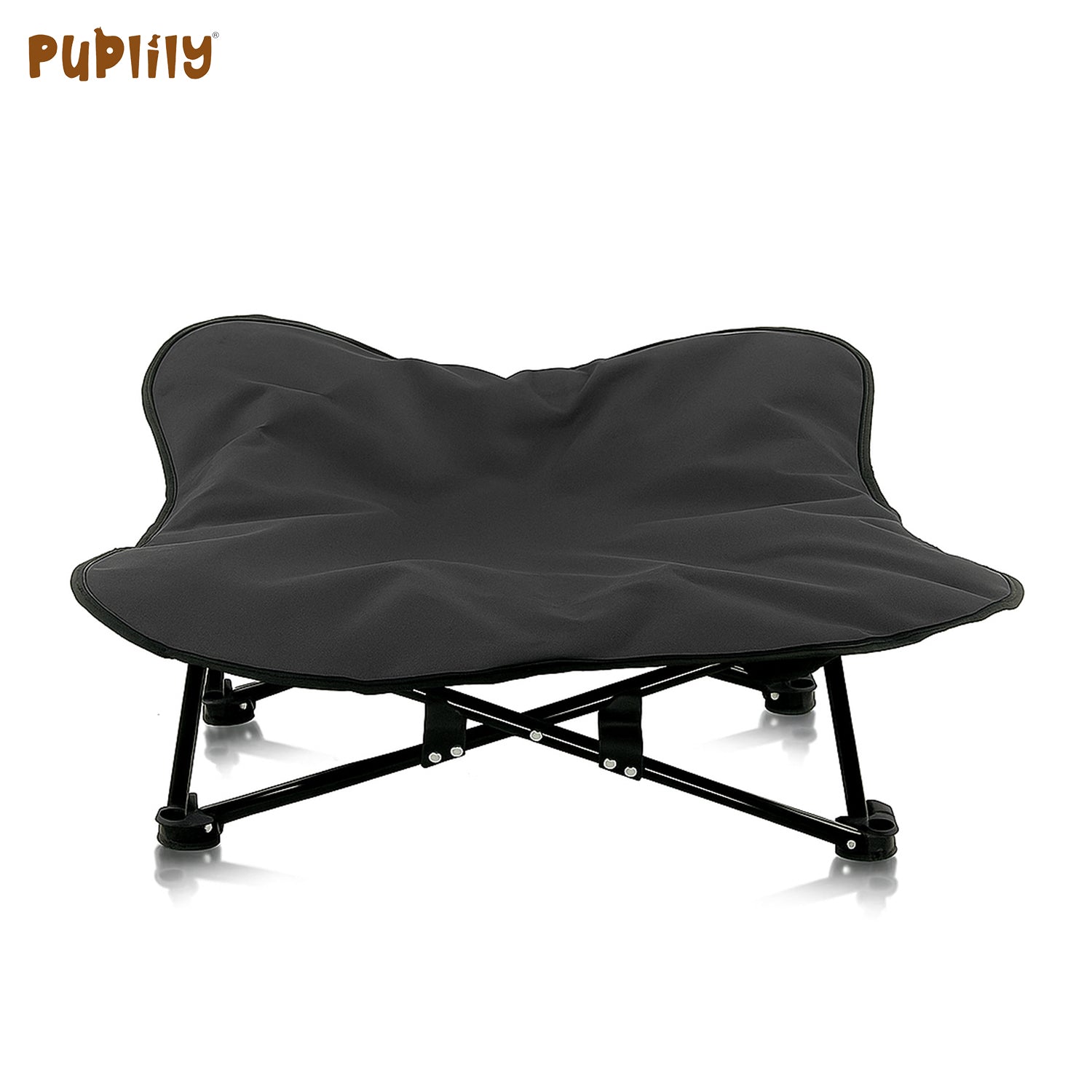 PupLily Elevated Dog Bed – Foldable Cot with Padded Topper & Bag, for Large Pets