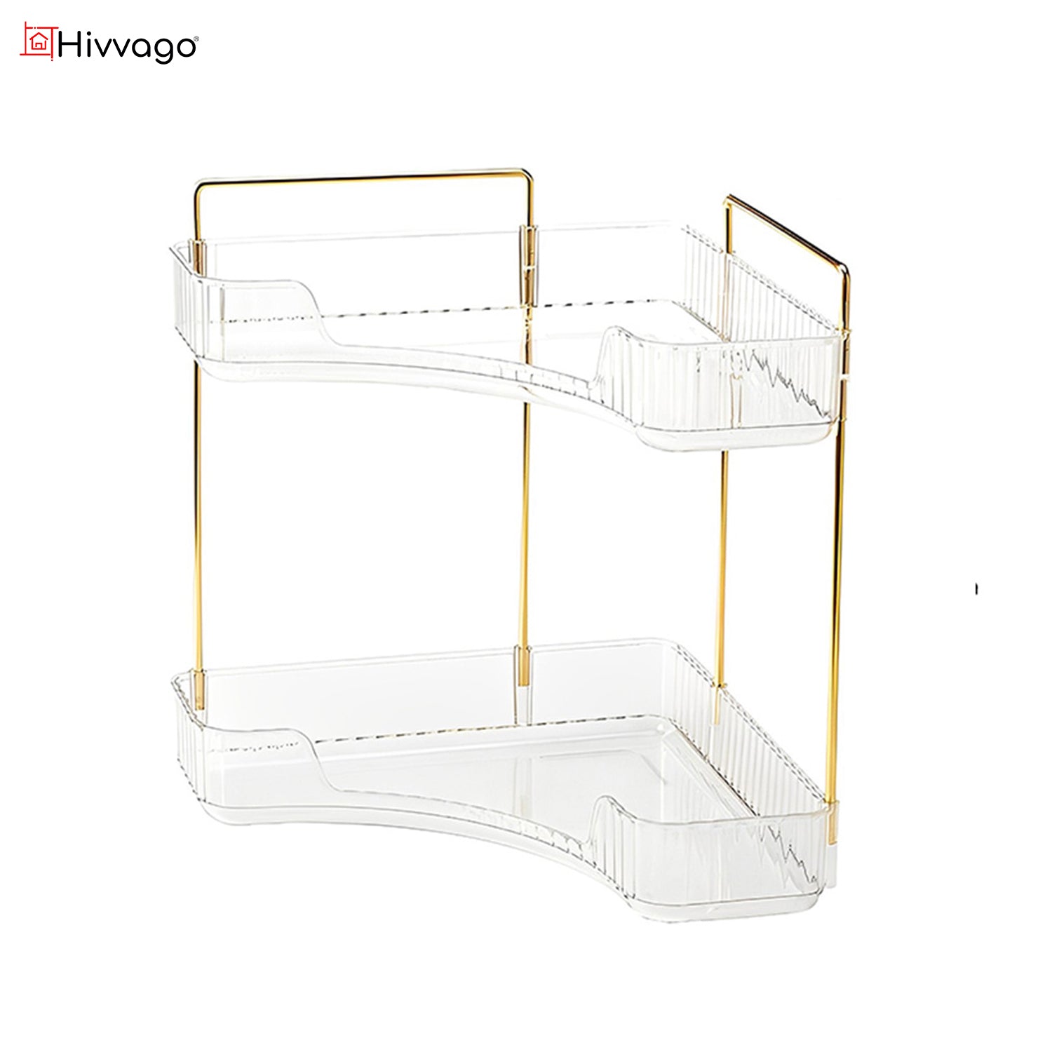 Hivvago 2-Tier Corner Counter Organizer – Space-Saving Shelf for Bathroom & More
