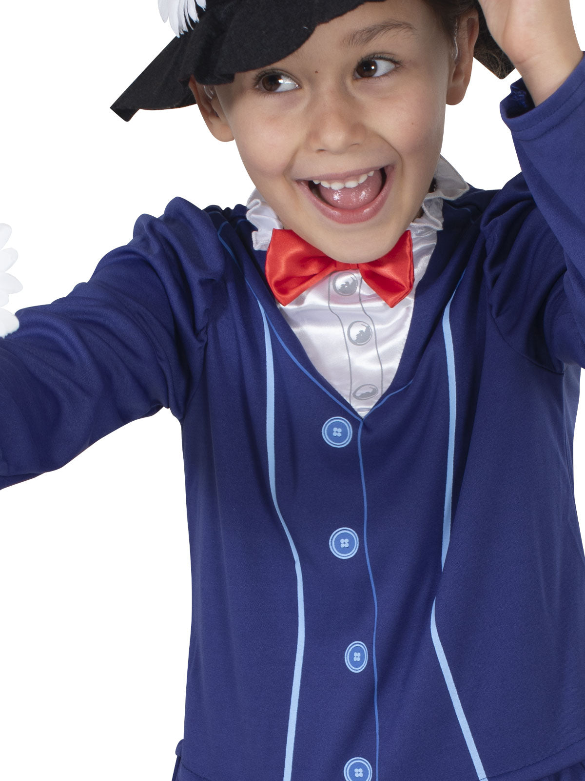 Mary Poppins Kids Costume – Blue Dress with Hat & Bow Tie for Book Week – Blue Colour