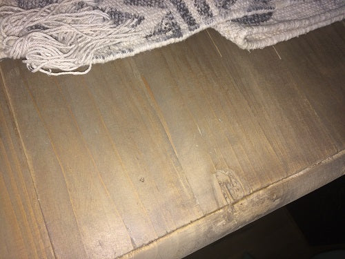 Curtis 2 Drawer Petite Console Natural Reclaimed Timber Rustic Home Accent