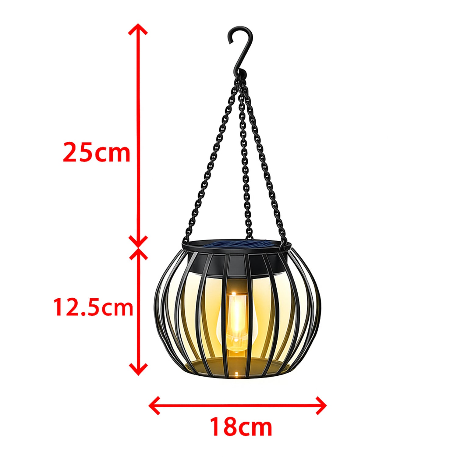 Hivvago 2-Pack Solar Hanging Lanterns – Outdoor Decorative Pumpkin Lights