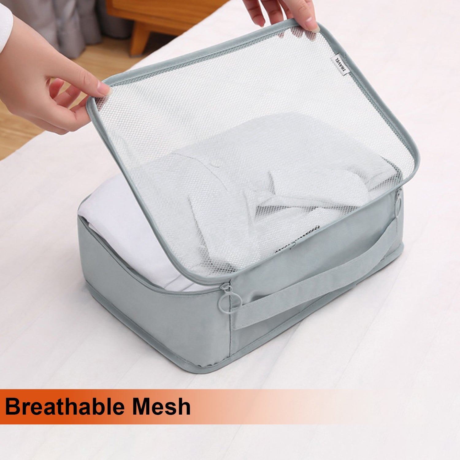 Vagooz 7-Piece Travel Organizer Set – Lightweight Packing Bags for Luggage, Grey