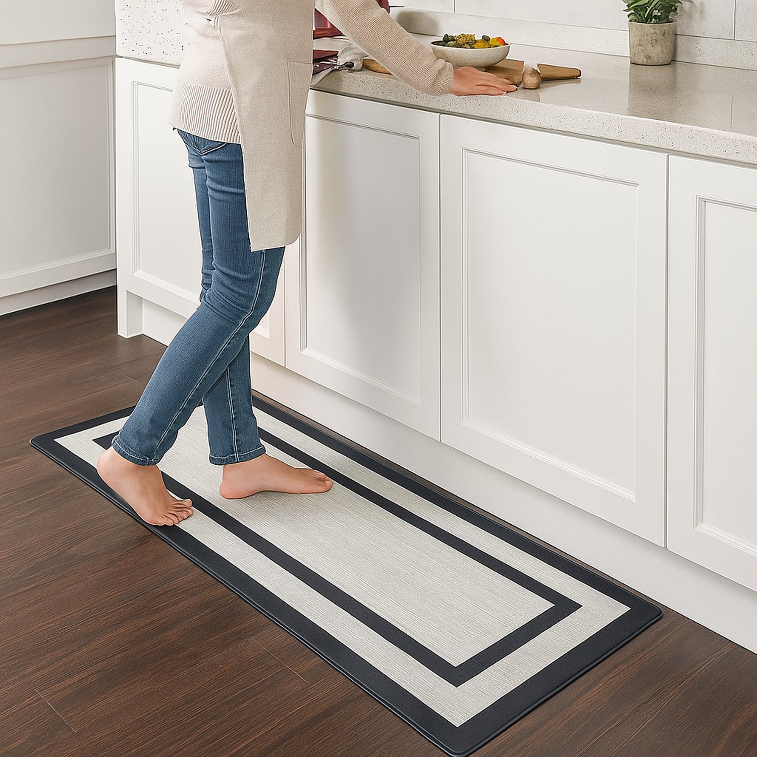 Hivvago Non-Skid Waterproof Kitchen Mats – Anti-Fatigue, Durable & Easy to Clean